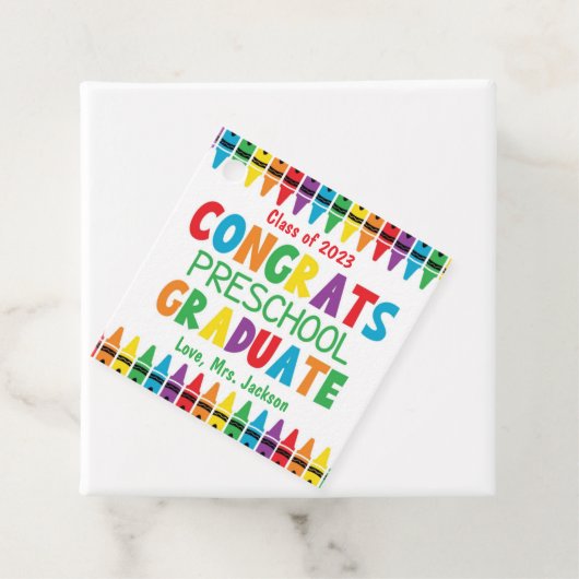 Gefeliciteerd Preschool Afstuderen Bedankjes Labels (In situ)