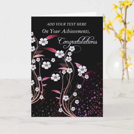 Gefeliciteerd / Prestatie Bloei van Pansies Kaart (Gele Bloem)