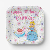 Gefeliciteerd prinses papieren bordje (Voorkant)