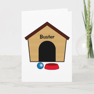 Gefeliciteerd Puppy Dog House Naam  Kaart