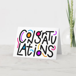 Gefeliciteerd Quirky Letters Kaart