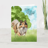 Gefeliciteerd reBARKable Rough Collie Hond Kaart (Voorkant)