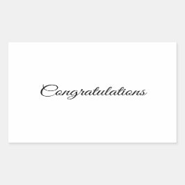 Gefeliciteerd Rechthoekige Sticker