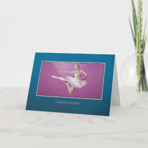 Gefeliciteerd, recital, Leaping Ballerina Kaart