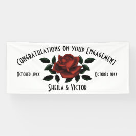 Gefeliciteerd, Red Rose Verloving Spandoek