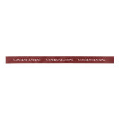 Gefeliciteerd Red White Gepersonaliseerd Lint (Voorkant)