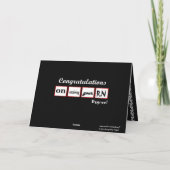Gefeliciteerd RN - Aangepaste naam met vierkantjes Kaart (Achterkant)
