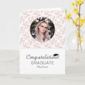 Gefeliciteerd Rococo Afstuderen Foto  Kaart (Gele Bloem)