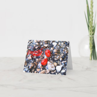 Gefeliciteerd Rode Zaden Unieke Lege Wenskaart Bedankkaart