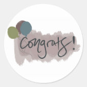 Gefeliciteerd Ronde Sticker (Voorkant)