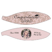 Gefeliciteerd Roze Ornament Afstuderen Foto Basketbal (Panelen)