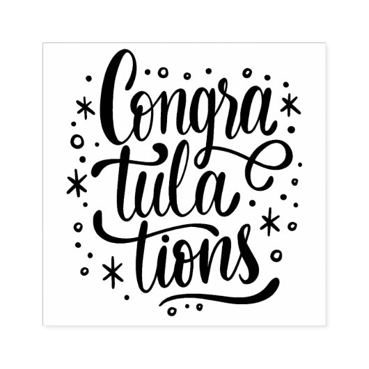 Gefeliciteerd Rubberstempel (Afrduk)