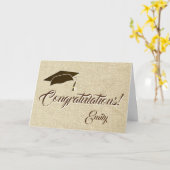 Gefeliciteerd Rustic Afstuderen Kaart (Gele Bloem)