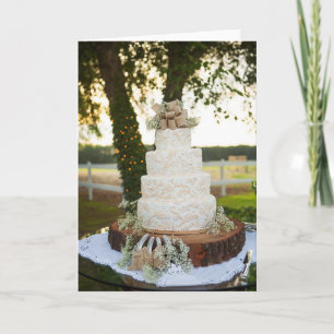 Gefeliciteerd - Rustic Wedding Cake Kaart
