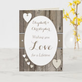 Gefeliciteerd Rustic Wedding Day White Kaart (Gele Bloem)