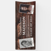 Gefeliciteerd Rustic Wood Afstuderen 2 - Foto Spandoek (Verticaal)