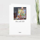 Gefeliciteerd | Schilderij op Bomen Ezel Kaart (Achterkant)