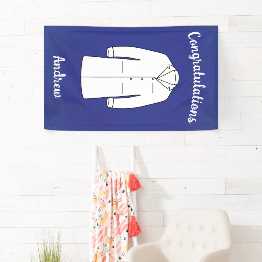 Gefeliciteerd School of Medicine White Coat Spandoek (Insitu)