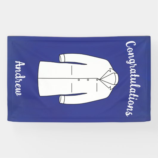 Gefeliciteerd School of Medicine White Coat Spandoek (Horizontaal)