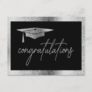 Gefeliciteerd Silver Afstudeerder Pet Afstuderen Briefkaart