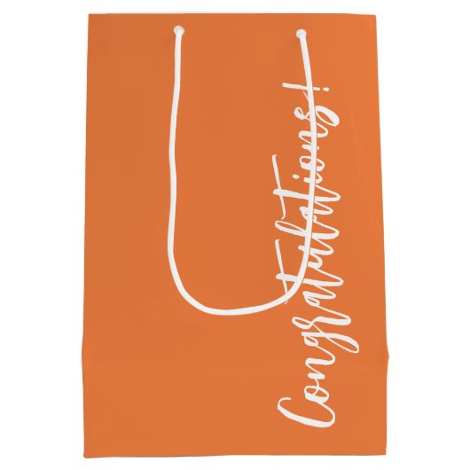 Gefeliciteerd Sinaasappels Medium Cadeauzakje (Achterkant)