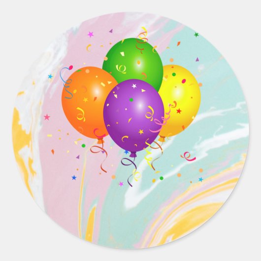 Gefeliciteerd sjabloon ronde sticker (Voorkant)