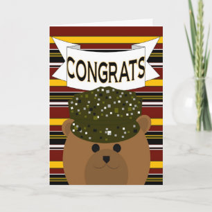 Gefeliciteerd soldaat held kaart