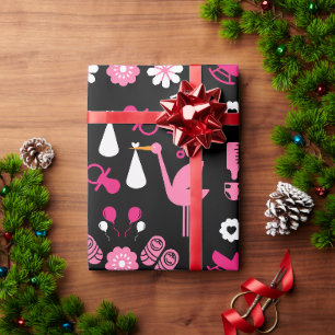 Gefeliciteerd Stalk Delivery Twin Girls Cadeaupapier
