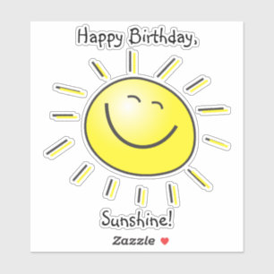 Gefeliciteerd, Sunshine! Sticker