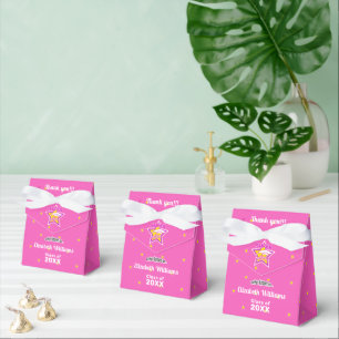 Gefeliciteerd Super Afstudeerder Roze bewerkbare t Bedankdoosjes
