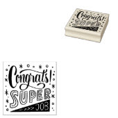Gefeliciteerd Super Werk  Rubberstempel (Gestempeld)