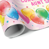 Gefeliciteerd Tekst of Naam Afstuderen Pensioen Cadeaupapier (Rol Hoek)