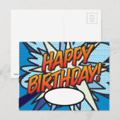 Gefeliciteerd Tekstballon voor je boodschap Leuk Briefkaart (Voorkant / Achterkant)