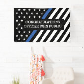 Gefeliciteerd Thin Blue Line Flag Banner (Insitu)