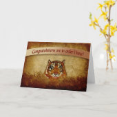 Gefeliciteerd, tijger in de Struik Kaart (Gele Bloem)