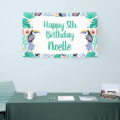 Gefeliciteerd! Tropische Toucan-vogel Spandoek (Beurs)