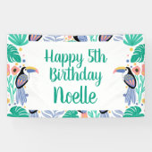 Gefeliciteerd! Tropische Toucan-vogel Spandoek (Horizontaal)