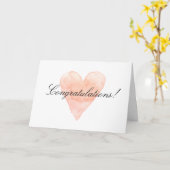 Gefeliciteerd trouwkaarten met romantisch hart kaart (Gele Bloem)
