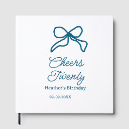 Gefeliciteerd twintig blauwe verjaardagsboog naam  gastenboek