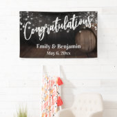 Gefeliciteerd Typografie, Houtsklare loop en Licht Spandoek (Insitu)