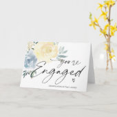 Gefeliciteerd, u bent verloofd met de nieuwe Mr. & Kaart (Gele Bloem)