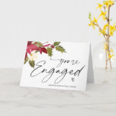 Gefeliciteerd u bent verloofd met Mr & Mrs Christm Kaart (Gele Bloem)