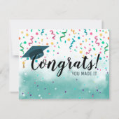 Gefeliciteerd U maakte het-Advies voor Afstuderen Kaart (Voorkant)