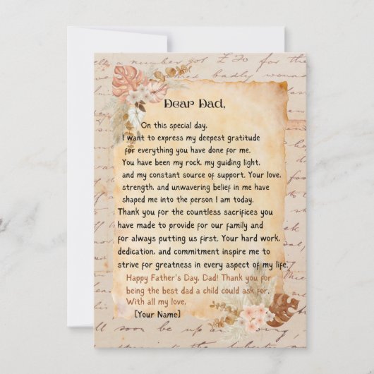 Gefeliciteerd Vader kaart (Voorkant)