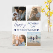 Gefeliciteerd Vaderdag Fotocollage Beste Papa Kaar Kaart (Gele Bloem)