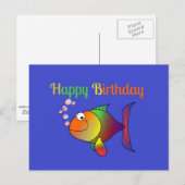 Gefeliciteerd van Bubbles de Vis Briefkaart (Voorkant / Achterkant)