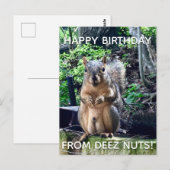 Gefeliciteerd van Deez Nuts Funny Squirrel-foto Briefkaart (Voorkant / Achterkant)