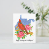 Gefeliciteerd van West Virginia Cardinal Flowers Briefkaart (Staand voorkant)