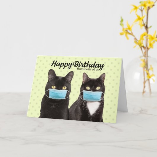 Gefeliciteerd van zowel knappe kattenkoppel in mon kaart (Gele Bloem)