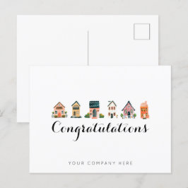 Gefeliciteerd vastgoed nieuwe huiseigenaar briefkaart
